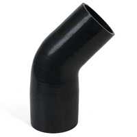 SAAS 45-Degree Silicone Intercooler Reducer Hose 76 x 89mm Black SSH457689