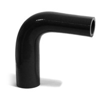 SAAS 90-Degree Silicone Intercooler Reducer Hose 25 x 38mm Black SSH902538
