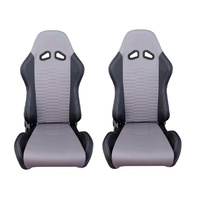 Autotecnica Universal Sports Seat Semi-Moulded Grey Pair SSP67GR