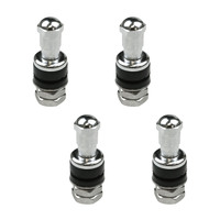 Street Pro Chrome Valve Stems Bolt On Inner Nut Valve Stems - Set of 4 