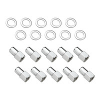 Street Pro Wheel Lug Nut Kit Chrome Open End Street Pro 005 Length 1.50 1/2 inch .800 Shank Set of 10
