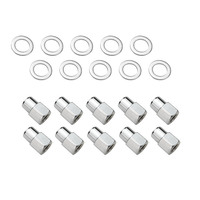Street Pro Wheel Lug Nut Kit Chrome Open End Medium Mag Length 1.38 1/2' 0.55 Shank Set of 10