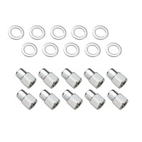 Street Pro Wheel Lug Nut Kit Chrome Open End Medium Mag Length 1.38 7/16 0.55 Shank Set of 10