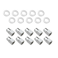 Street Pro Wheel Lug Nut Kit Chrome Open End Medium Mag Length 1.38 12 x 1.5 0.55 Shank Set of 10