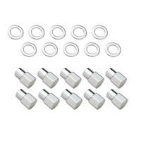 Wheel Lug Nut Kit,, Chrome Dome Medium Mag, 1.38, M12 x 1.5, 0.55 Shank, Set of 10