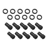 Wheel Lug Nut Kit Black, Street Pro 007 Dome head, 1.70, 1/2, 1.00 inch shank, Set of 10