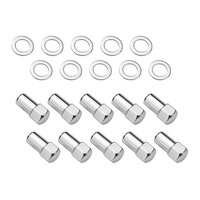 Street Pro Wheel Lug Nut Kit Chrome Street Pro 007 Dome Head Length 1.70 1/2 1.00 inch Shank Set of 10