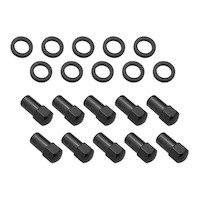 Wheel Lug Nut Kit Black, Street Pro 007 Dome head, 1.70, M12 x 1.5, 1.00 in shank, Set 10