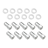 Street Pro Wheel Lug Nut Kit Chrome Street Pro 007 Dome Head Length 1.70 12 x 1.5 1.00 inch Shank Set of 10