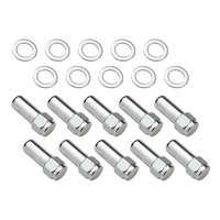 Wheel Lug Nut Kit, Chrome, Cragar, Weld, SST Mag, , 2.125, 1/2', 1.380 inch Shank, Set of 10