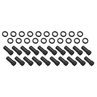 Wheel Lug Nut Kit, Black, Cragar, Weld, SST Open End Mag, , 1.91, 7/16, 1.380 in Shank Set 20