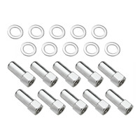 Street Pro Wheel Lug Nut Kit Chrome Cragar Weld SST Open End Mag Length 1.91 7/16 1.380 inch Shank Set of 10