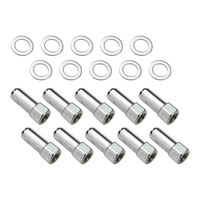 Street Pro Wheel Lug Nut Kit Chrome Cragar Weld SST Open End Mag Length 1.91 12 x 1.5 1.380 inch Shank Set of 10