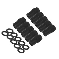 Street Pro Wheel Lug Nut Kit, Black 002 Streetpro Mag, 1.56, 1/2, .700 shank, Set of 10