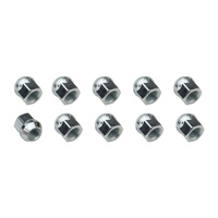 Wheel Lug Nut Kit Chrome, Acorn Open End Bulge, Length, 0.87, 1/2 inch, Set of 10