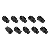 Street Pro Wheel Lug Nut Kit Black Acorn Bulge Length 1.42 1/2 inch Set of 10