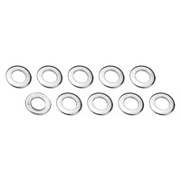 Street Pro Wheel Lug Nut Washers, Chrome, SST, Set of 10, 4mm T / 31.8mm OD