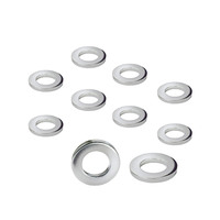 Street Pro Wheel Lug Nut Washers Thick .200 Steel Chrome Centered Round 1.250 in. O.D. Set of 10