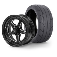 Street Pro Convo Pro Wheel & Tyre Package Mickey SS Radial up to 245 Black 15x7' For Holden Chevrolet Bolt Circle 5 x 4.75' (-12) 3.50' Back Space