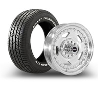Street Pro Street Pro Wheel & Tyre Package Mickey ST Radial up to 225 Polished 15x6' For Holden Chevrolet For Ford Dual Bolt Circle (0) 3.50' Back Spa