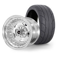 Street Pro Street Pro Wheel & Tyre Package Mickey SS Radial up to 235 Polished 15x7' For Holden Chevrolet For Ford Dual Bolt Circle (-12) 3.50' Back S
