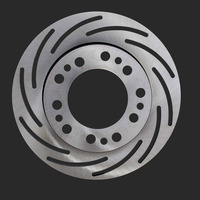 Strange Brake Rotor Fits Spindle Mount Wheels 1.5 in. Offset Slotted Forged 0.25 in. Thick 10.0 in. O.D. Left Side Front 5 X 4.75/4.50 in. Each