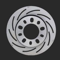 Strange Brake Rotor Slotted Steel Black Left Rear Universal 2.225 in. Offset Each
