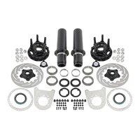 Strange 40 Spline Hybrid Spindle Floater Kit For 5 in. Bc With Stainless Steel Brake Kit