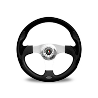 Autotecnica Monza 3-Spoke Steering Wheel Black 350mm Universal Black/Red/Blue SW-2345N