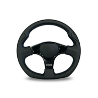 Autotecnica Maloo PU Leather 3-Spoke Steering Wheel Flat Bottom 350mm Universal SW2010B