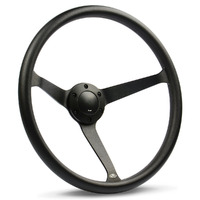 SAAS Steering Wheel Poly 15" Classic Deep Dish Black Alloy Solid SW25912