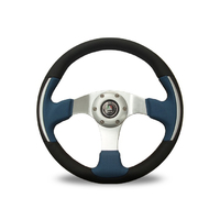 Autotecnica Racer III Leather 3-Spoke Steering Wheel Blue 350mm SW2617U