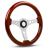 SAAS Steering Wheel Wood 14" ADR Logano Chrome Spoke SW506CW