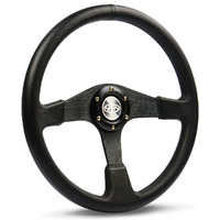 SAAS Steering Wheel Leather 15 " ADR Octane Black Spoke SW515BL-R