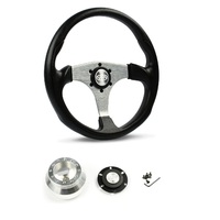 SAAS Steering Wheel Poly 14" ADR Octane Brushed Alloy Spoke SW515S-R and SAAS billet boss kit for Holden Commodore VB VC VH 1980-1984