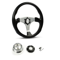 SAAS Steering Wheel Poly 14" ADR Octane Brushed Alloy Spoke SW515S-R and SAAS billet boss kit for Holden Torana LJ- LH LX UC TA 1972-1983