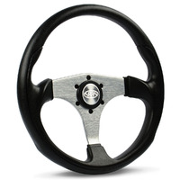 SAAS Steering Wheel Poly 14" ADR Octane Brushed Alloy Spoke SW515S-R