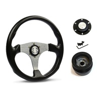SAAS Steering Wheel Poly 14" ADR Octane Titanium Spoke SW515T-R and SAAS boss kit for Holden EJ EH HD HR 1963-1967