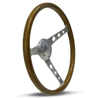 SAAS Steering Wheel Wood 15" ADR Classic Brushed With Holes SW701BAW