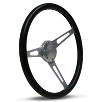 SAAS Steering Wheel Poly 15" ADR Classic Brushed Alloy Slotted SW702BAP