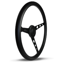 SAAS Steering Wheel Poly 15" ADR Classic Black Alloy With Holes SW702PBS