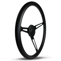 SAAS Steering Wheel Poly 15" ADR Classic Black Alloy With Slots SW702PSB