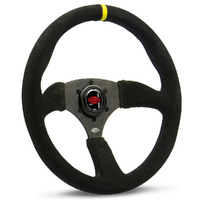 SAAS Steering Wheel Suede 14" ADR Tokyo Motorsport Black Spoke + Indicator SWMS2