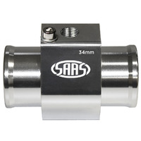 SAAS Water Temp Adapter Rad Hose 34mm Aluminium SWTA34