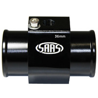 SAAS Water Temp Adapter Rad Hose 36mm Black Aluminium SWTA36B
