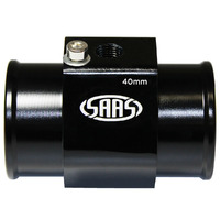 SAAS Water Temp Adapter Rad Hose 40mm Black Aluminium SWTA40B