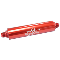 System One Extra Long Billet In-Line Fuel Filter Black 2-1/4" x 11" 30 Micron