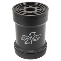 System One Spin On Oil Filter 5-3/4" Long Black 3-3/4" 45 Micron S/S Filter