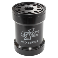 System One Spin On Oil Filter 5-3/4" Long Black 3-3/4" 75 Micron S/S Filter