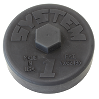 System One Replacement Bottom Cap Black Suit 3-3/4" Spin-On Oil Filters